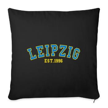 Leipzig Est. 1996 - Sofa pillowcase 17,3'' x 17,3'' (45 x 45 cm) - black - Front