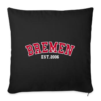 Brême Fondée en 2006 - Housse de coussin décorative 45 x 45 cm - noir - Devant