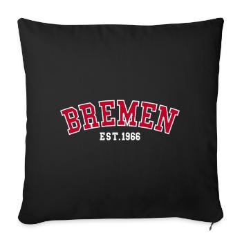 Brême Fondée en 1966 - Housse de coussin décorative 45 x 45 cm - noir - Devant