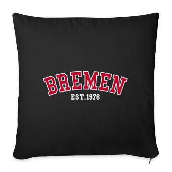 Brême fondée en 1976 - Housse de coussin décorative 45 x 45 cm - noir - Devant