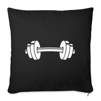Dumbbell icon - Sofa pillowcase 17,3'' x 17,3'' (45 x 45 cm) - black - Front