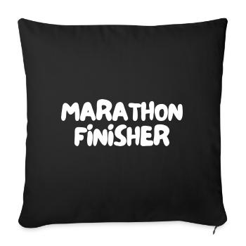 marathon finisher - Sofa pillowcase 17,3'' x 17,3'' (45 x 45 cm) - black - Front