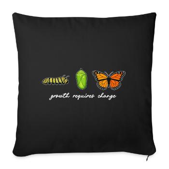 Inspiring butterfly fan graphic - Sofa pillowcase 17,3'' x 17,3'' (45 x 45 cm) - black - Front