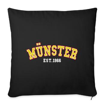 Münster Est. 1966 - Sofa pillowcase 17,3'' x 17,3'' (45 x 45 cm) - black - Front
