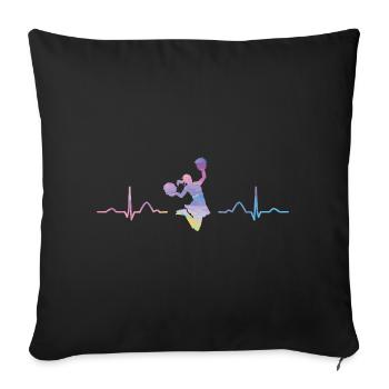 Cheerleader Cheer Mom Cheerleading - Sofa pillowcase 17,3'' x 17,3'' (45 x 45 cm) - black - Front