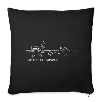 "keep It Simple" Meer Geschenk Idee - Sofakissenbezug 45 x 45 cm - Schwarz - Vorne