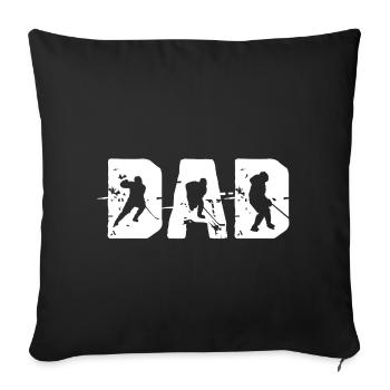 Eishockey Dad - Sofakissenbezug 45 x 45 cm - Schwarz - Vorne