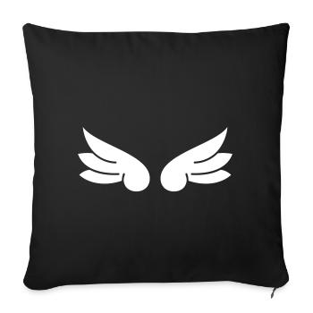 wing - Sofa pillowcase 17,3'' x 17,3'' (45 x 45 cm) - black - Front