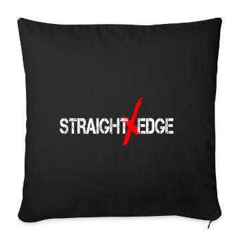 Straight edge - Sofakissenbezug 45 x 45 cm - Schwarz - Vorne