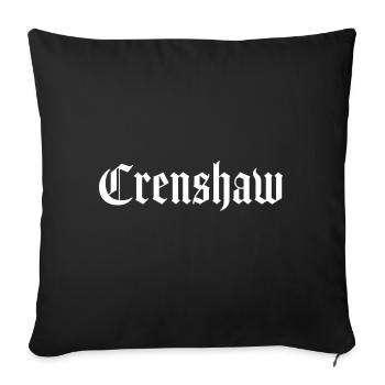 Cadeau de musique Hip Hop Rap Crenshaw Gangsta - Housse de coussin décorative 45 x 45 cm - noir - Devant