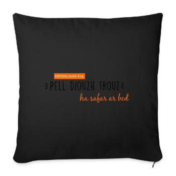 Bretagne - Krennlavar #14 - Housse de coussin décorative 45 x 45 cm - noir - Devant