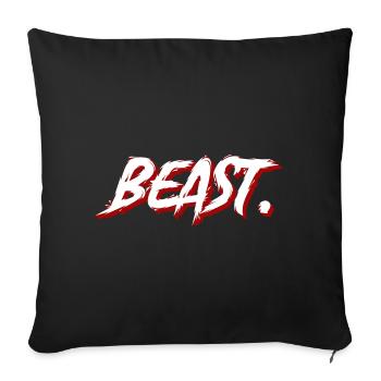 Beast Graffiti Brush Texte - Housse de coussin décorative 45 x 45 cm - noir - Devant