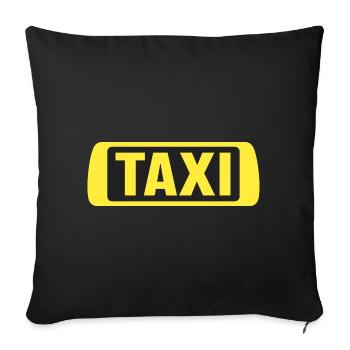taxi - Sofa pillowcase 17,3'' x 17,3'' (45 x 45 cm) - black - Front