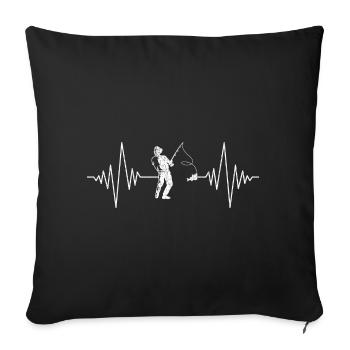 Pêche pêche - Housse de coussin décorative 45 x 45 cm - noir - Devant