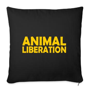 Animal liberation - Sofa pillowcase 17,3'' x 17,3'' (45 x 45 cm) - black - Front