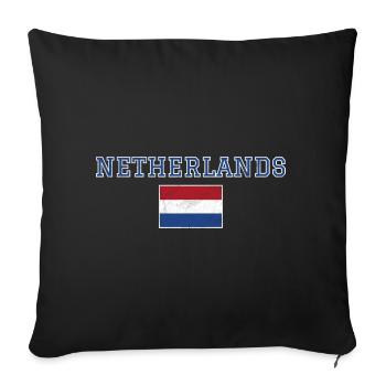 Pays-Bas - Housse de coussin décorative 45 x 45 cm - noir - Devant