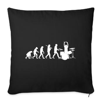EVOLUTION - Drummer - Schlagzeug - Sofakissenbezug 45 x 45 cm - Schwarz - Vorne