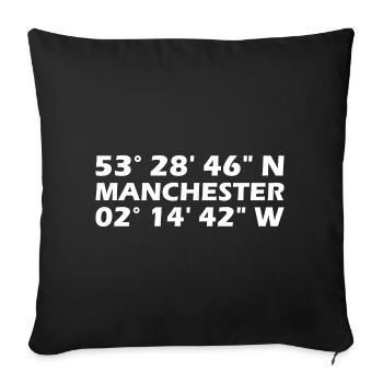 Coordonnées de Manchester - Housse de coussin décorative 45 x 45 cm - noir - Devant