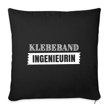 Klebeband duct tape ducttape alles kleben flicken - Sofakissenbezug 45 x 45 cm - Schwarz - Vorne