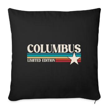 Columbus Ohio - Sofakissenbezug 45 x 45 cm - Schwarz - Vorne