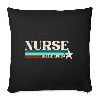 Krankenschwester Nurse Life - Housse de coussin décorative 45 x 45 cm - noir - Devant