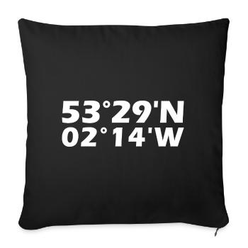 Coordonnées de Manchester - Housse de coussin décorative 45 x 45 cm - noir - Devant