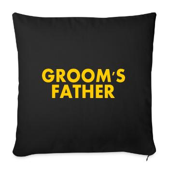 Grooms father - Housse de coussin décorative 45 x 45 cm - noir - Devant