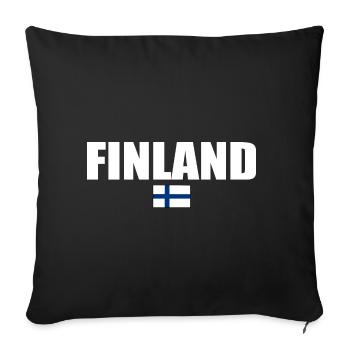 Finland - Sofa pillowcase 17,3'' x 17,3'' (45 x 45 cm) - black - Front