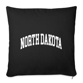 North Dakota - Sofa pillowcase 17,3'' x 17,3'' (45 x 45 cm) - black - Front