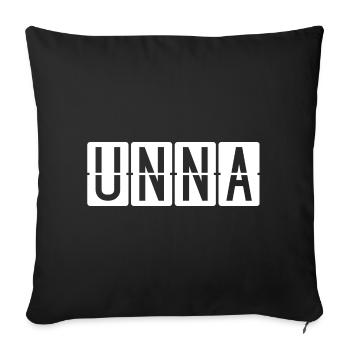 Unna Airport Sign - Sofa pillowcase 17,3'' x 17,3'' (45 x 45 cm) - black - Front