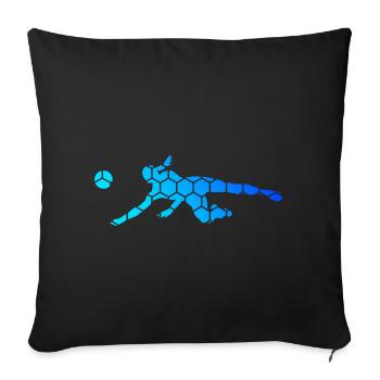 Joueuse de volley-ball volley-ball féminin - Housse de coussin décorative 45 x 45 cm - noir - Devant