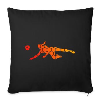Volleyball Men's Volleyball Volleyball - Sofa pillowcase 17,3'' x 17,3'' (45 x 45 cm) - black - Front