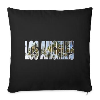 Los Angeles - Housse de coussin décorative 45 x 45 cm - noir - Devant
