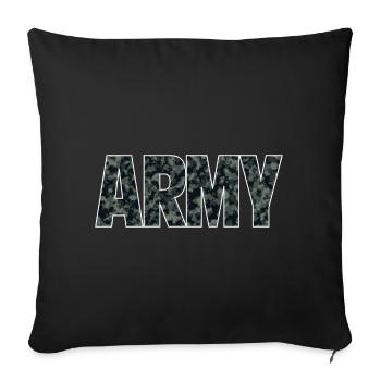 Army - Sofakissenbezug 45 x 45 cm - Schwarz - Vorne
