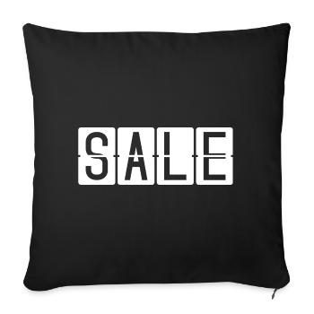 Panneau de vente de l’aéroport - Housse de coussin décorative 45 x 45 cm - noir - Devant