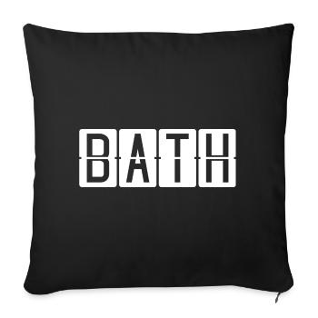 Bath Flughafentafel - Sofakissenbezug 45 x 45 cm - Schwarz - Vorne