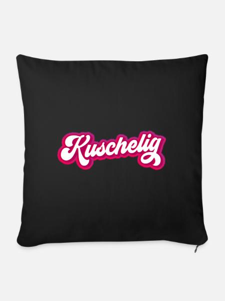 kuschelig - Sofakissenbezug 45 x 45 cm - Schwarz