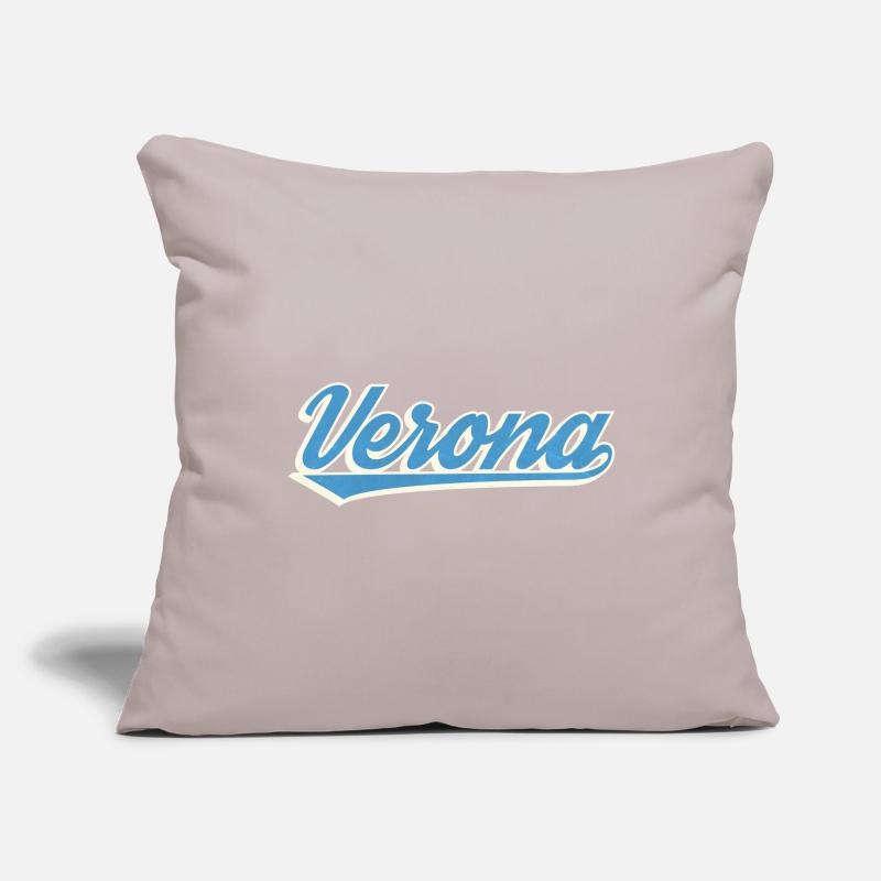 Logo Vérone Blue Script Housse de coussin décorative 45 x 45 cm