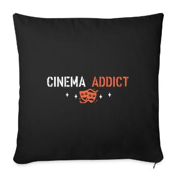 Cinema addict - Sofa pillowcase 17,3'' x 17,3'' (45 x 45 cm) - black - Front