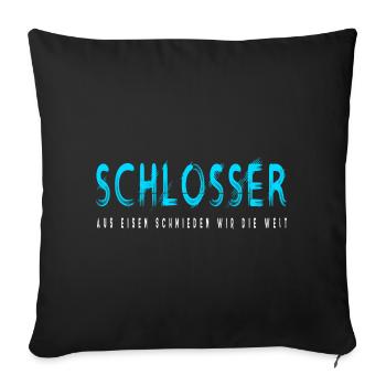 Schlosser Handwerker Design - Sofakissenbezug 45 x 45 cm - Schwarz - Vorne