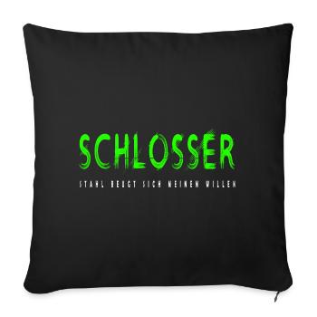 Schlosser Handwerker Design - Sofakissenbezug 45 x 45 cm - Schwarz - Vorne