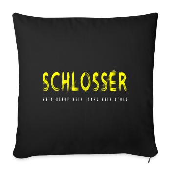 Schlosser Handwerker Design - Sofakissenbezug 45 x 45 cm - Schwarz - Vorne