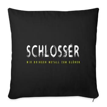 Schlosser Handwerker Design - Sofakissenbezug 45 x 45 cm - Schwarz - Vorne