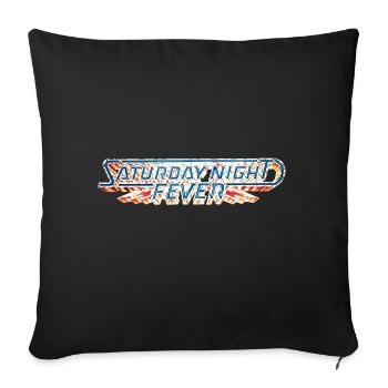 Saturday Night Fever Logo With Lightning Bolts - Sofa pillowcase 17,3'' x 17,3'' (45 x 45 cm) - black - Front
