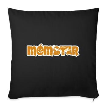 Momster Funny Halloween Costume with Pun - Sofa pillowcase 17,3'' x 17,3'' (45 x 45 cm) - black - Front