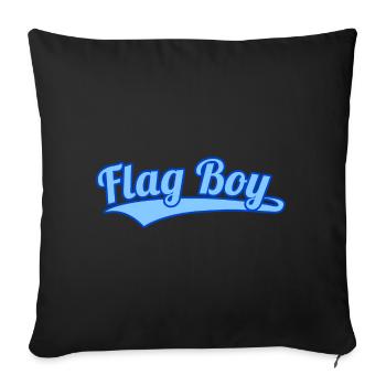 Flag Boy Flag Football Américain Garçons Flaggies - Housse de coussin décorative 45 x 45 cm - noir - Devant
