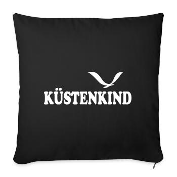KÜSTENKIND - Sofakissenbezug 45 x 45 cm - Schwarz - Vorne