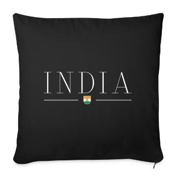 J’aime l’Inde - Housse de coussin décorative 45 x 45 cm - noir - Devant