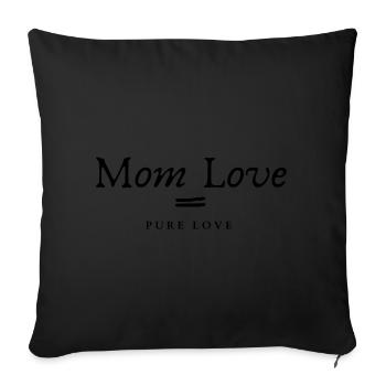Cadeau de chemise de maman pour la fête des mères - Housse de coussin décorative 45 x 45 cm - noir - Devant