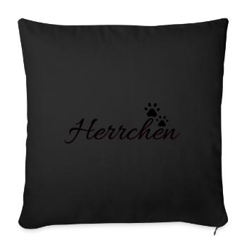 Herrchen von einem Hund | Hundepfote - Sofakissenbezug 45 x 45 cm - Schwarz - Vorne